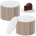 thumbnail image 1 of 100 PCS 5 in Round Cake Boards, 2 mm Thick Edge White Corrugated Cake Boards, Circle Cardboard, Grease Proof Cake Base Tray, Mini Cake Boards for Desserts, Wedding, Birthday, 1 of 5