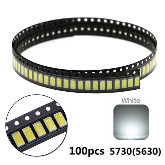 100 PCS 5630/5730 Single Chip For SMD LED 0.5W White 5000-6500k