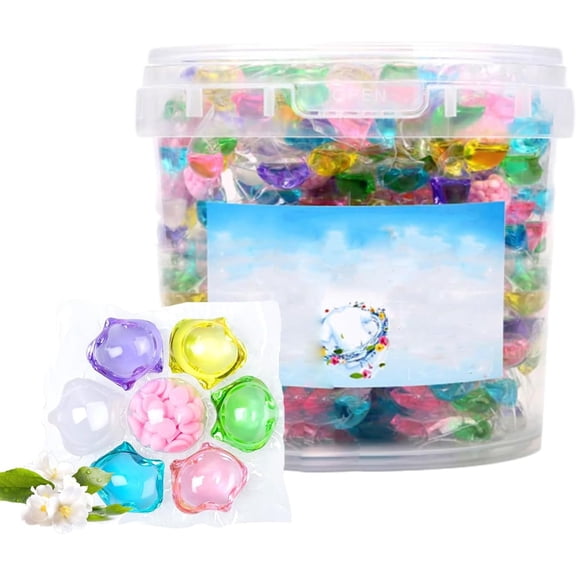 100 PCS 7 in 1 Laundry Detergent Pods - Deep Cleaning Capsules for All Fabrics & Colors with Fabric Softener Beads, Long-Lasting Freshness