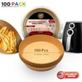 thumbnail image 1 of 100 PCS Air Fryer Disposable Round Non-Stick Baking Paper Parchment Waterproof, 1 of 9