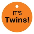 thumbnail image 1 of 100 PCS Baby Shower Favor Gift Paper Tags It's Twins Cricle Baby Shower Hang Tags, 1 of 1