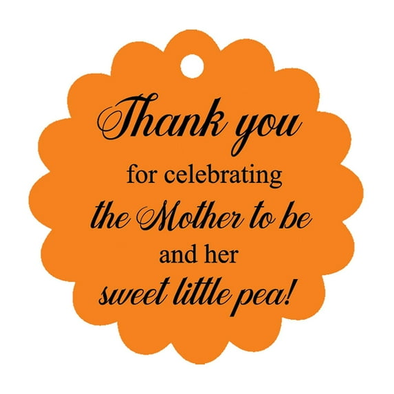 100 PCS Baby Shower Favors Gift Paper Hang Tags- Â Thank You For Celebrating The Mother To Be & Her Sweet Little Pea!