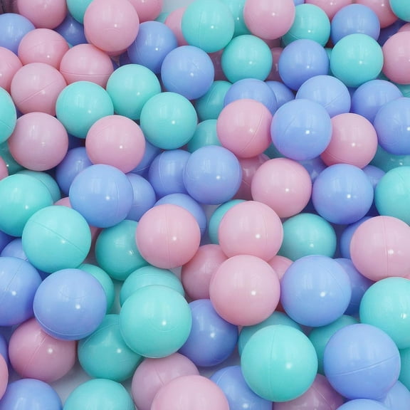 100 PCS Ball Pit Balls Toddlers Play Ball 2.16-inch Ocean Balls Baby Toys Macaron Mixed Color Pool Party Decoration (Pink, Blue, Green)