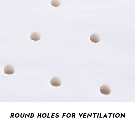 100 PCS Bamboo Steamer Liner, 8" Round Air Fryer Parchment Paper with Holes, White Anti-Stick Steamer Paper