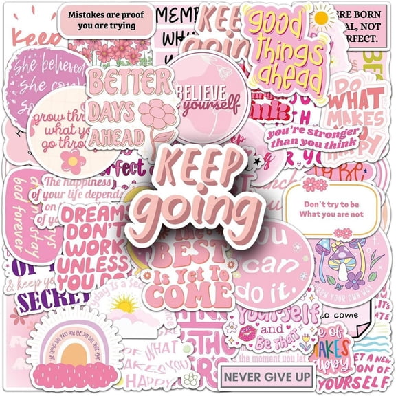 100 PCS Bible Verse Stickers Inspirational Pink Christian Faith Scripture Religious Stickers for Adults Jesus Gifts