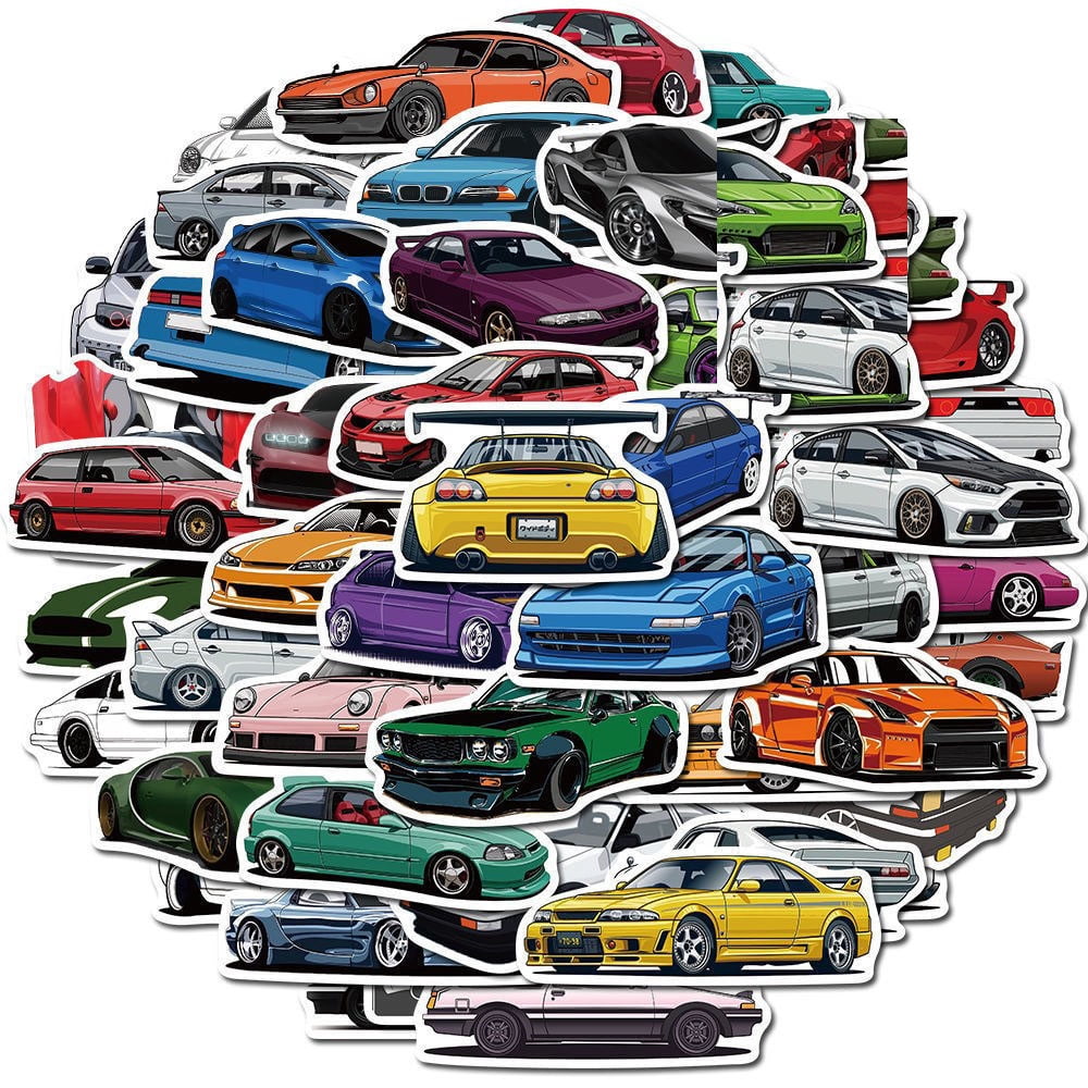 Poexuzi, Car Stickers, 100 PCS, Waterproof Vinyl Racing Decals ...