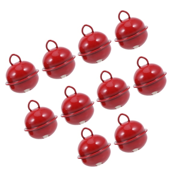 ULTNICE DIY Red Christmas Bells for Decoration Quality Material Ornaments 100Pcs