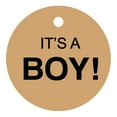 thumbnail image 1 of 100 PCS Circle Personalized Baby Shower Favor Gift Tags It's a Boy Baby Shower Hang Tags, 1 of 1