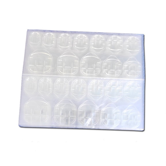 100 PCS Clear Double-Sided Adhesive Stickers for Nail Art, Transfalse Nail Glue Tapes for Professional Makeup Tools, DIY False Nail Application Kit