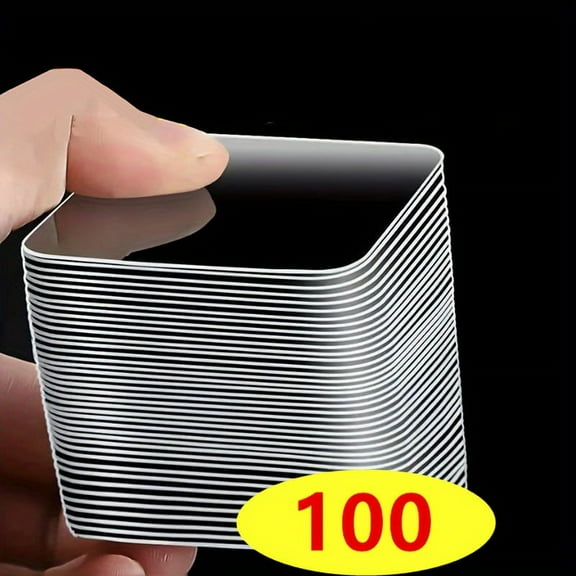 100 PCS Clear Double-Sided Mounting Tape – Waterproof Traceless Strong Adhesive for Walls, Glass, Metal, Plastic & Wood, No Drill or Nail Required