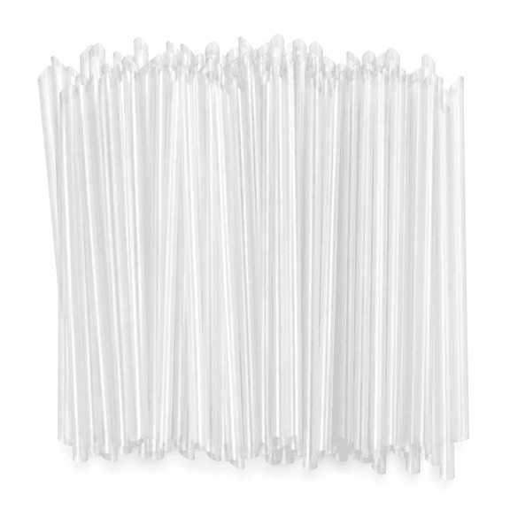100 PCS Clear Plastic Boba Straws, 0.5" Wide X 8.5" Smoothie Straws | Large Jumbo Pointed Disposable Straws for Bubble Tea, Milkshakes, Tropica Pearls, Thick Drinks