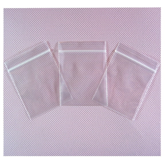 100 PCS Clear Zipper Bags 1.5 x 2.5 Inch (4 x 6.5cm) 2 Mil Thick Plastic Reclosable Poly Storage Packaging Pouches for Jewelry Beads Candy