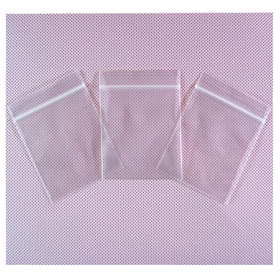 100 PCS Clear Zipper Bags 2.3 x 3 Inch (6 x 8cm) 2 Mil Thick Plastic Reclosable Poly Storage Packaging Pouches for Jewelry Beads Candy