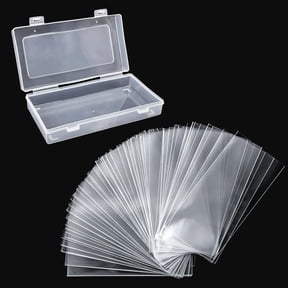 100 PCS Currency Sleeves - 6.8''x3.3'' Clear Dollar Holder with Storage Box Banknote Protector for Paper Money Bills Stamps Collection Supplies