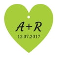 thumbnail image 1 of 100 PCS Custom Initial Heart Shape Paper Tags Personalized Wedding Favor Gift Hang Tags, 1 of 1