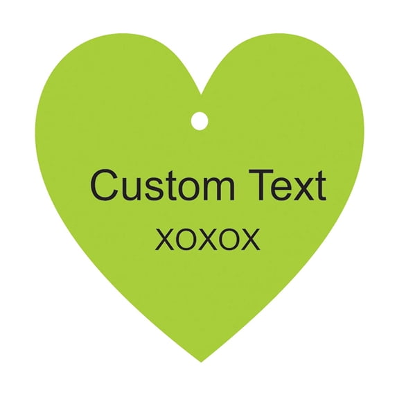 100 PCS Custom Made Any Text Hang Tags Heart Shape Personalized Wedding Favor Gift Tags