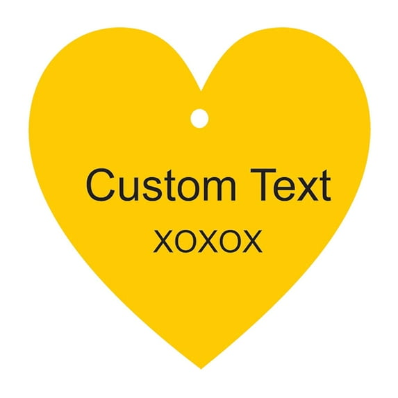 100 PCS Custom Made Any Text Hang Tags Heart Shape Personalized Wedding Favor Gift Tags