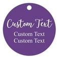 thumbnail image 1 of 100 PCS Custom Made Any Text Hang Tags Round Shape Personalized Wedding Favor Gift Tags, 1 of 1