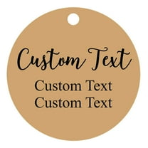 100 PCS Custom Made Any Text Hang Tags Round Shape Personalized Wedding Favor Gift Tags