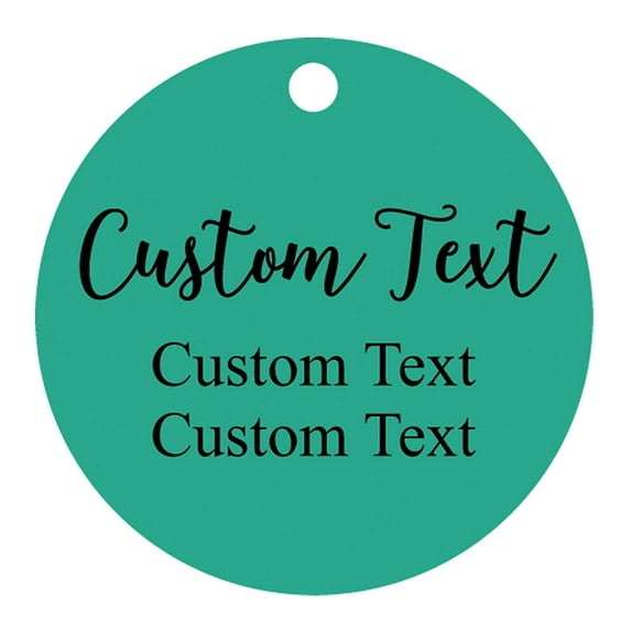 100 PCS Custom Made Any Text Hang Tags Round Shape Personalized Wedding Favor Gift Tags