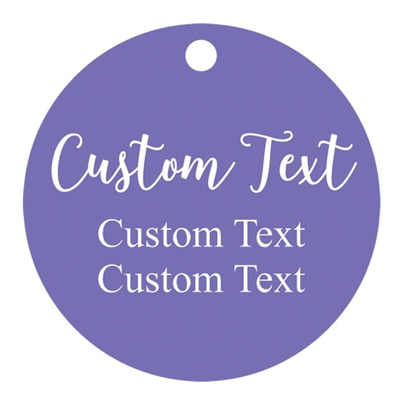 100 PCS Custom Made Any Text Hang Tags Round Shape Personalized Wedding Favor Gift Tags