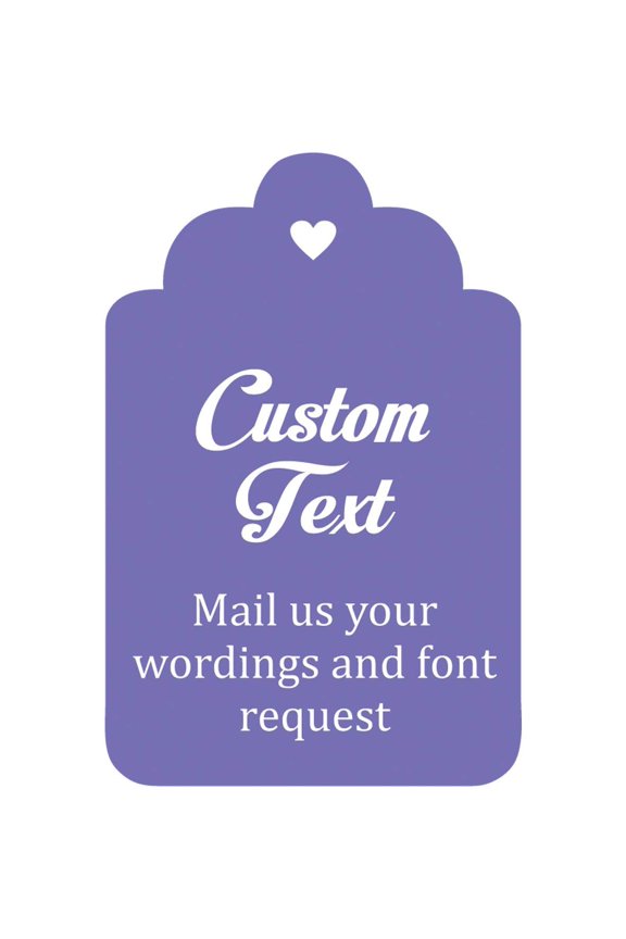 100 PCS Custom Made Hang Tags Personalized Wedding Favor Thank You Gift Tags