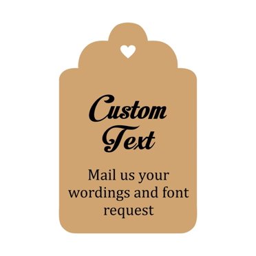100 PCS Custom Made Hang Tags Personalized Wedding Favor Thank You Gift Tags
