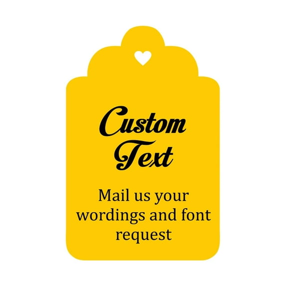100 PCS Custom Made Hang Tags Personalized Wedding Favor Thank You Gift Tags