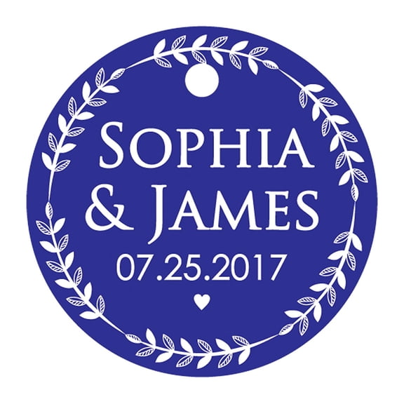 100 PCS Custom Made Round Hang Tags Personalized Wedding Favor Gift Paper Tags