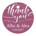 thumbnail image 1 of 100 PCS Customized Thank You Circle Hang Tags Personalized Wedding Favor Gift Tags, 1 of 1