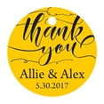 thumbnail image 1 of 100 PCS Customized Thank You Circle Hang Tags Personalized Wedding Favor Gift Tags, 1 of 1