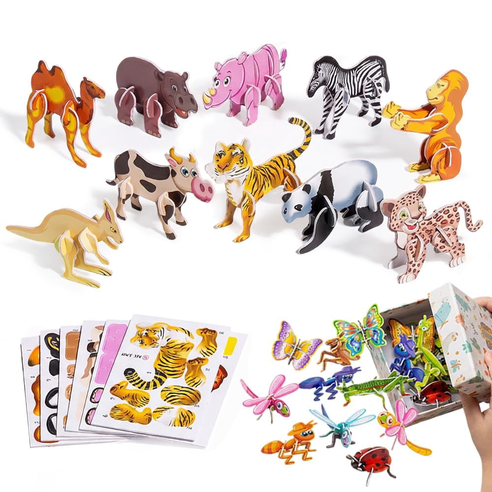 Paper Insect Puzzle 100 PCS DIY 3D Creative Insect Paper Jigsaw Puzzle Set, 2026 New ...