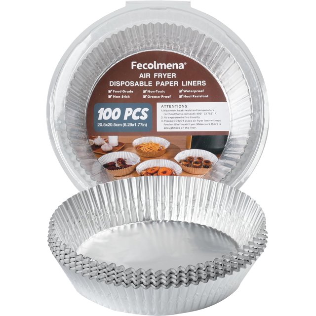 100 PCS Disposable Air Fryer Liners High Temperature Resistant Aluminum