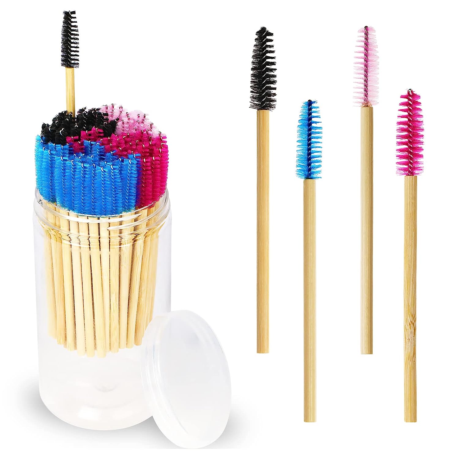 100 PCS Disposable Eyelash Brush,Mascara Wands,Eyebrow Brush,for Eye