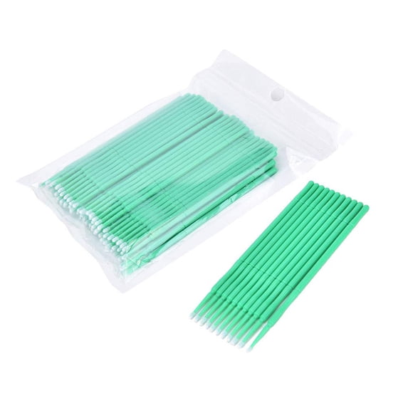 100 PCS Disposable Micro Brush SwaApplicators Eyelash Extension Mascara Wands (Green)