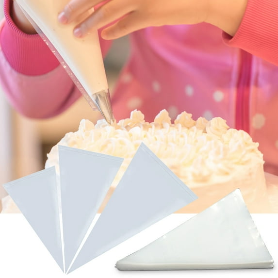 100 PCS Disposable Piping Bags Extra Thick Icing Bags for Burst-Proof Fondant & Cream Decorating Tool Food Grade & Piping Bags (100 Count)
