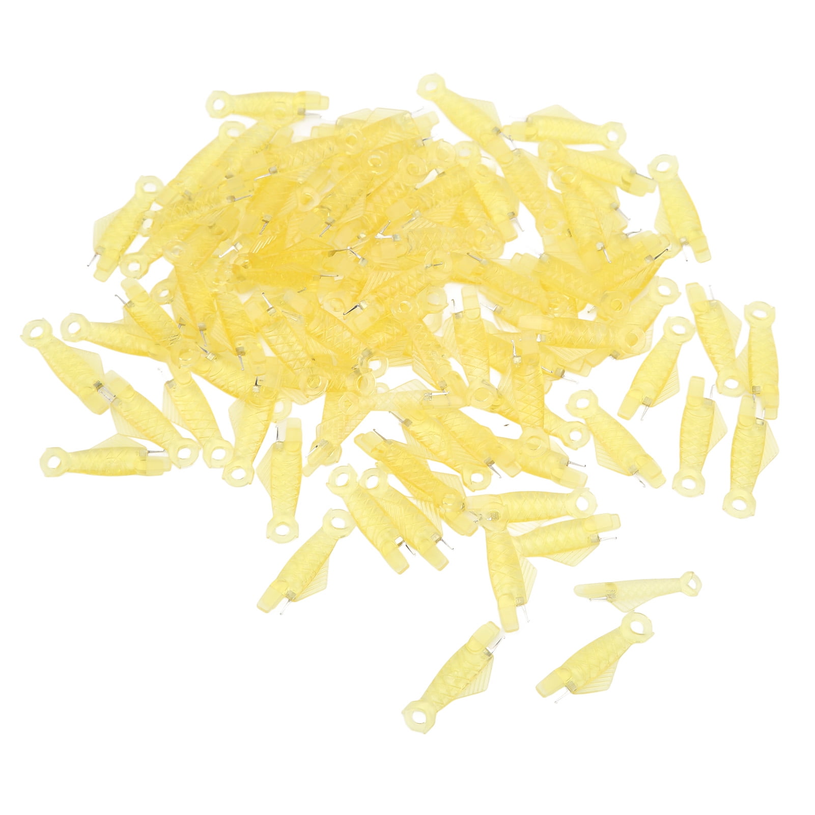 100 PCS Fish Needle Threaders Large Yellow Mini Small Fish Sewing ...