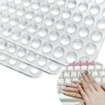 thumbnail image 1 of 100 PCS Glass Nail Art Typing Stickers,Keyboard Bubbles for Long Nails,Clear Glass Long Nail Keyboard Cover,Reusable Adhesive Protective Nail Stickers, 1 of 7