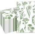 thumbnail image 1 of 100 PCS Green Disposable Napkins, Wildflower Paper Napkins, 3 Ply Chinoiserie Floral Napkins Home Party Bathroom Guest Hand Towels Bridal Shower Wedding, Decorative Napkins, 1 of 14