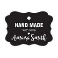 thumbnail image 1 of 100 PCS Hand Made With Love Custom Made Hang Tags Personalized Wedding Favor Gift Paper Tags, 1 of 1