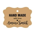 thumbnail image 1 of 100 PCS Hand Made With Love Custom Made Hang Tags Personalized Wedding Favor Gift Paper Tags, 1 of 1