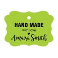 thumbnail image 1 of 100 PCS Hand Made With Love Custom Made Hang Tags Personalized Wedding Favor Gift Paper Tags, 1 of 1