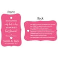 thumbnail image 1 of 100 PCS Hangovers Custom Made Hang Tags Front and Back Personalized Text Wedding Favor Gift Paper Tags- Colors Available, 1 of 1