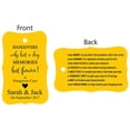 thumbnail image 1 of 100 PCS Hangovers Custom Made Hang Tags Front and Back Personalized Text Wedding Favor Gift Paper Tags- Colors Available, 1 of 1