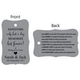 thumbnail image 1 of 100 PCS Hangovers Custom Made Hang Tags Front and Back Personalized Text Wedding Favor Gift Paper Tags- Colors Available, 1 of 1