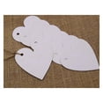 thumbnail image 1 of 100 PCS Heart Shape Blank White Kradt Paper Gifts Tags Bonbonniere Wedding Favor Tags with Free Natural Jute Twine, 1 of 4