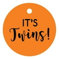 thumbnail image 1 of 100 PCS It's Twins Cricle Baby Shower Hang Tags Baby Shower Favor Gift Paper Tags, 1 of 1