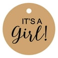 thumbnail image 1 of 100 PCS It's a Girl Baby Shower Hang Tags Round Shape Wedding Favor Gift Paper Tag, 1 of 1