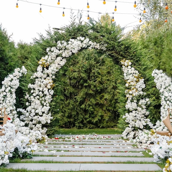100 PCS Ivory Hydrangea Artificial Flowers