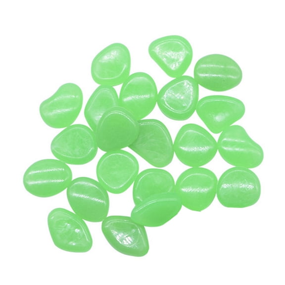 100 PCS Large Glow in The Dark Rocks Pebbles Outdoor Fish Tank Rocks Aquarium Gravel Luminous Stones for Fish Tank,Outdoor Garden Decor,Yard,Walkway(Green)
